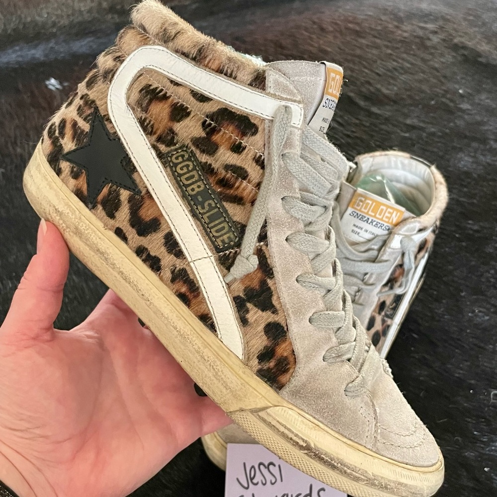 *SOLD* Golden Goose Snow Leopard Slide size 36